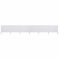 vidaXL Vindskydd 6 paneler tyg 800x160 cm sandvit
