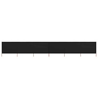 vidaXL Vindskydd 6 paneler tyg 800x160 cm svart