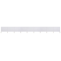 vidaXL Vindskydd 9 paneler tyg 1200x160 cm sandvit
