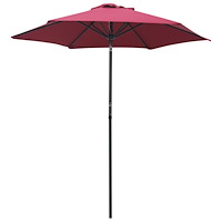 vidaXL Parasoll vinröd 200x224 cm aluminium