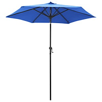vidaXL Parasoll blå 200x224 cm aluminium