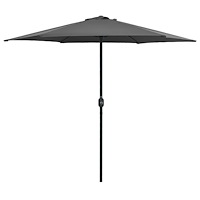 vidaXL Trädgårdsparasoll med aluminiumstång 270x246 cm antracit