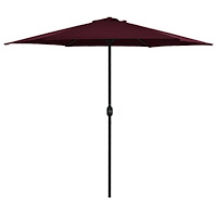 vidaXL Trädgårdsparasoll med aluminiumstång 270x246 cm vinröd