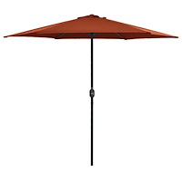 vidaXL Trädgårdsparasoll med aluminiumstång 270x246 cm terrakotta