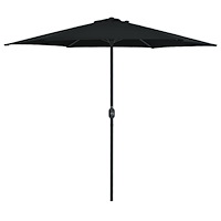 vidaXL Trädgårdsparasoll med aluminiumstång 270x246 cm svart