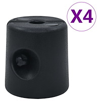 vidaXL Paviljongvikter 4 st PE svart