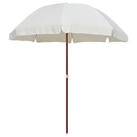 vidaXL Trädgårdsparasoll med stålstång 240 cm sand