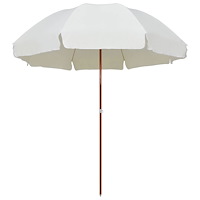 vidaXL Trädgårdsparasoll med stålstång 300 cm sand