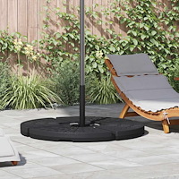 vidaXL Paraollfot fläktformad 4 st svart