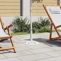 vidaXL Parasollfot vit 9 kg 40 cm gjutjärn