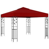 vidaXL Paviljong 3x3 m vinröd