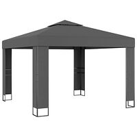 vidaXL Paviljong med dubbeltak 3x3 m antracit