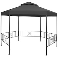vidaXL Paviljong 323x275x265 cm antracit