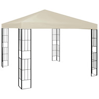 vidaXL Paviljong 3x3 m gräddvit