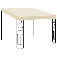 vidaXL Väggmonterad paviljong 3x3x2,5 m gräddvit