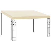 vidaXL Väggmonterad paviljong 4x3x2,5 m gräddvit