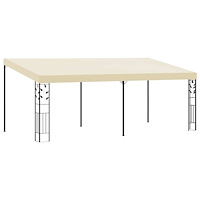 vidaXL Väggmonterad paviljong 6x3x2,5 m gräddvit