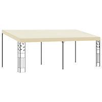vidaXL Väggmonterad paviljong 6x3x2,5 m gräddvit
