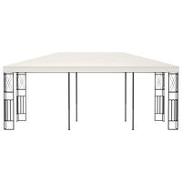 vidaXL Paviljong 3x6 m gräddvit tyg