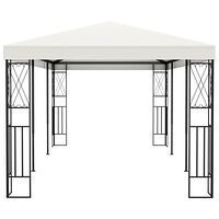 vidaXL Paviljong 3x6 m gräddvit tyg