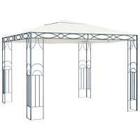 vidaXL Paviljong 300x300 cm gräddvit