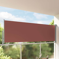 vidaXL Infällbar sidomarkis 120x300 cm brun