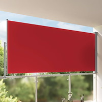 vidaXL Infällbar sidomarkis 160x300 cm röd
