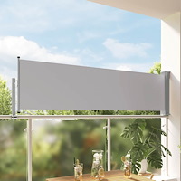 vidaXL Infällbar sidomarkis 80x300 cm grå