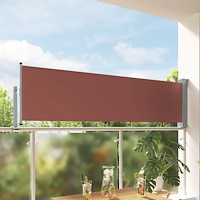 vidaXL Infällbar sidomarkis 80x300 cm brun