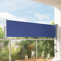vidaXL Infällbar sidomarkis 80x300 cm blå