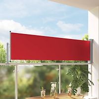 vidaXL Infällbar sidomarkis 80x300 cm röd