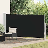 vidaXL Infällbar sidomarkis 170x300 cm svart