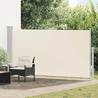 vidaXL Infällbar sidomarkis 170x300 cm gräddvit