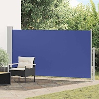 vidaXL Infällbar sidomarkis 170x300 cm blå
