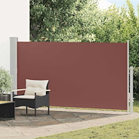 vidaXL Infällbar sidomarkis 170x300 cm brun