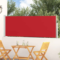 vidaXL Infällbar sidomarkis 100x314 cm röd