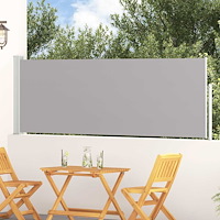 vidaXL Infällbar sidomarkis 100x300 cm grå