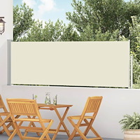 vidaXL Infällbar sidomarkis 100x514 cm gräddvit
