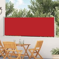 vidaXL Infällbar sidomarkis 100x514 cm röd