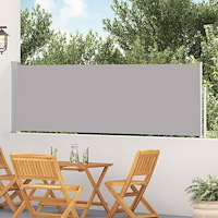 vidaXL Infällbar sidomarkis 100x514 cm grå