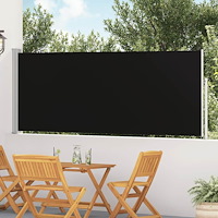 vidaXL Infällbar sidomarkis 120x500 cm svart