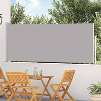 vidaXL Infällbar sidomarkis 117x514 cm grå