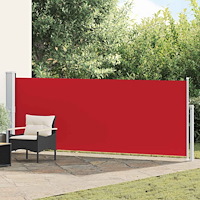 vidaXL Infällbar sidomarkis 140x500 cm röd