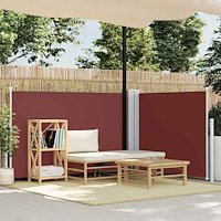 vidaXL Infällbar sidomarkis brun 120x600 cm