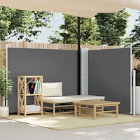 vidaXL Infällbar sidomarkis antracit 140x600 cm