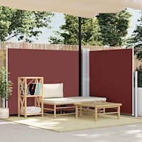 vidaXL Infällbar sidomarkis brun 140x600 cm