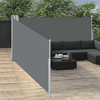 vidaXL Infällbar sidomarkis antracit 100x1000 cm