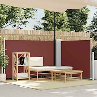 vidaXL Infällbar sidomarkis brun 120x1000 cm