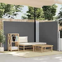 vidaXL Infällbar sidomarkis antracit 140x1000 cm