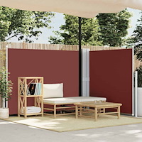 vidaXL Infällbar sidomarkis brun 140x1000 cm